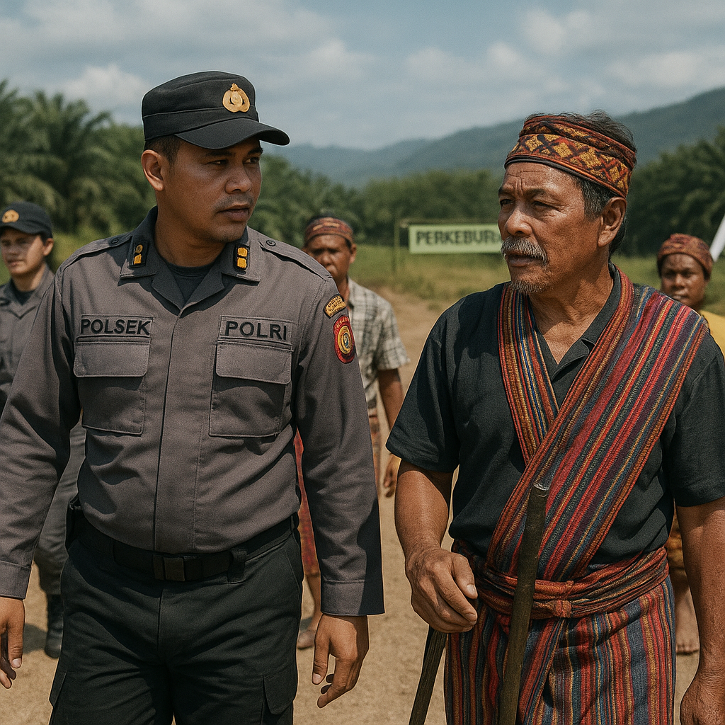 Polisi dan Masyarakat Adat Sulu Sulawesi Gelar Patroli Bersama Cegah Konflik Lahan