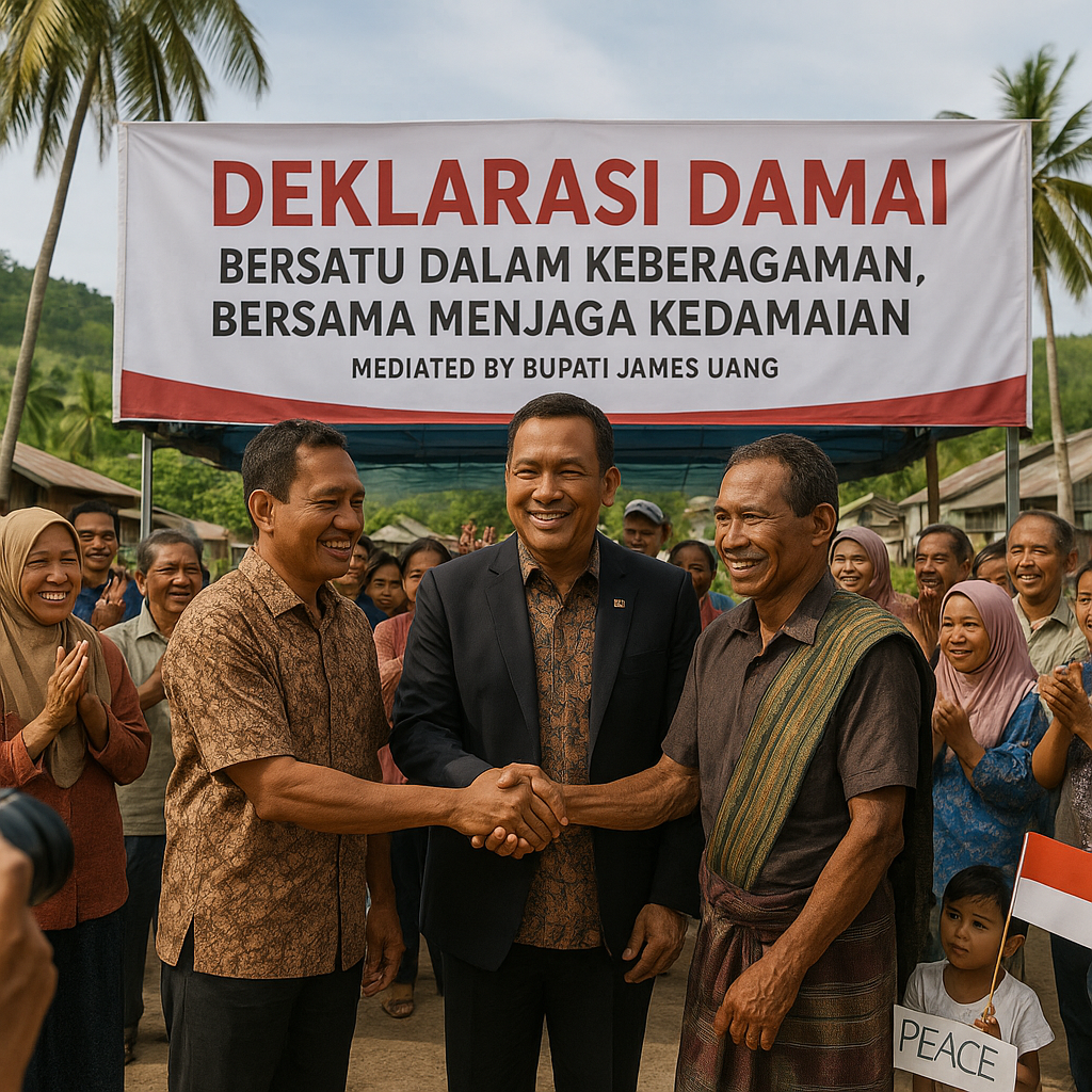 Usai Perselisihan, Warga Dua Desa di Halmahera Barat Sepakat Berdamai