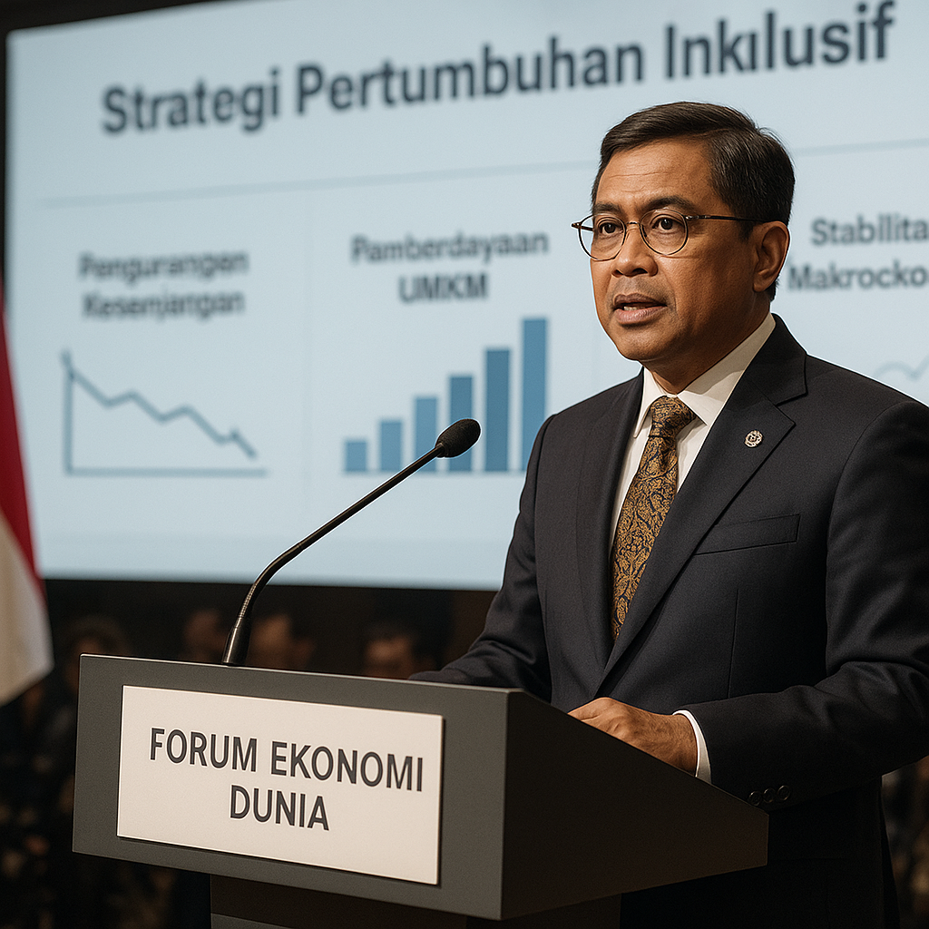 Menteri Keuangan Paparkan Strategi Pertumbuhan Inklusif di Forum Ekonomi Dunia