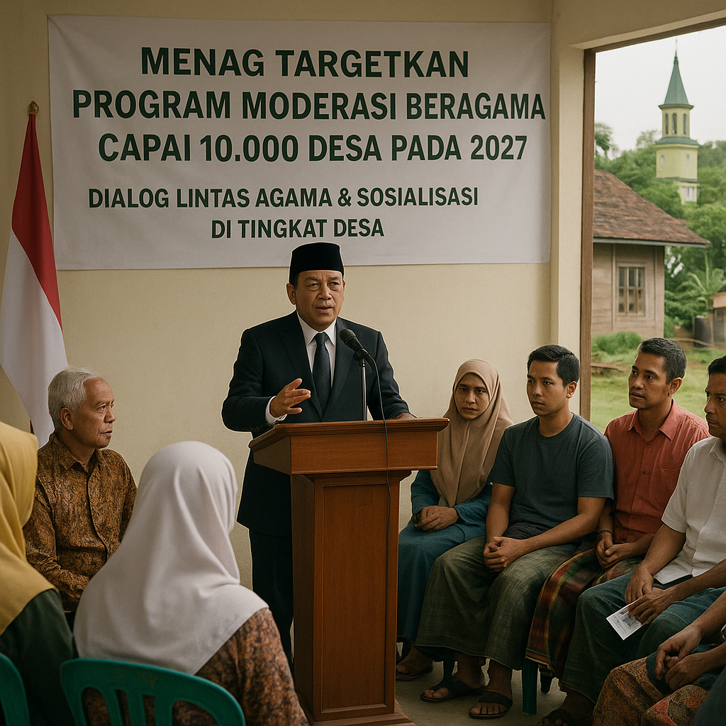 Menag Targetkan Program Moderasi Beragama Capai 10.000 Desa Pada 2027