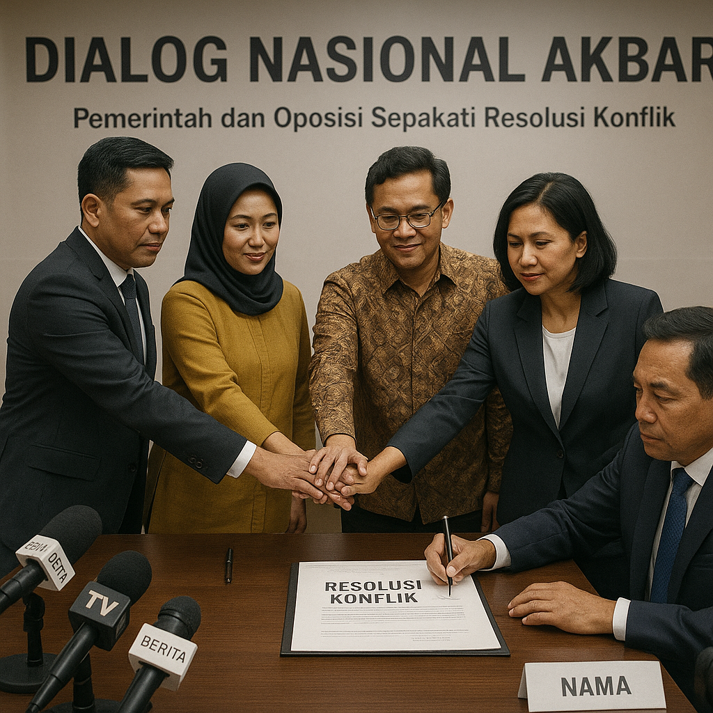 Dialog Nasional Akbar Digelar, Pemerintah dan Oposisi Sepakati Resolusi Konflik