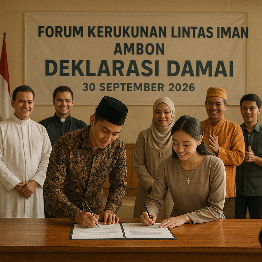 Forum Kerukunan Lintas Iman di Ambon Sepakati Deklarasi Damai