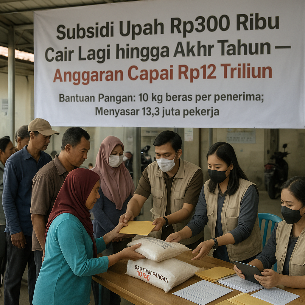 Subsidi Upah Rp300 Ribu Cair Lagi hingga Akhir Tahun, Anggaran Capai Rp12 Triliun