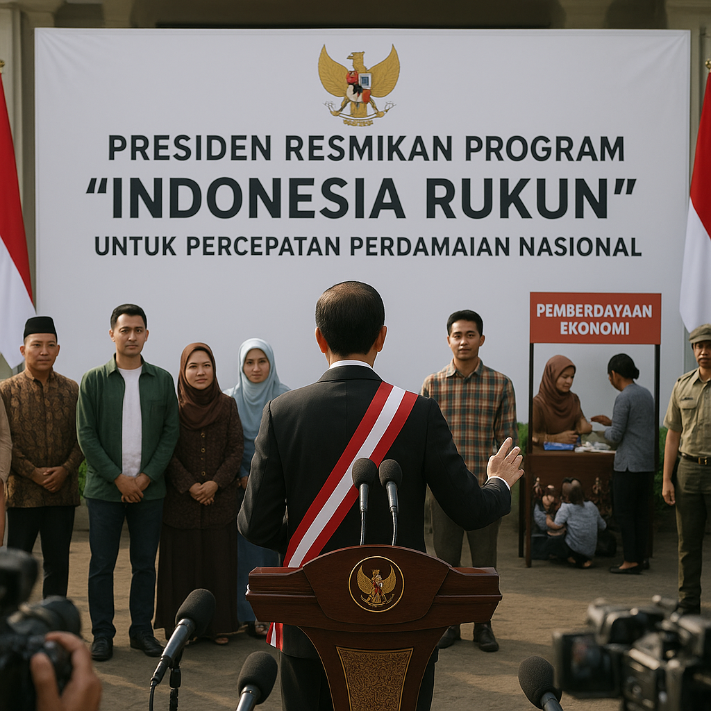 Presiden Resmikan Program 'Indonesia Rukun' untuk Percepatan Perdamaian Nasional