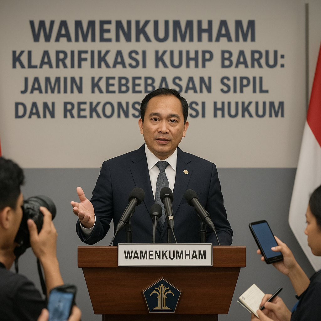 Wamenkumham Klarifikasi KUHP Baru: Jamin Kebebasan Sipil dan Rekonsiliasi Hukum