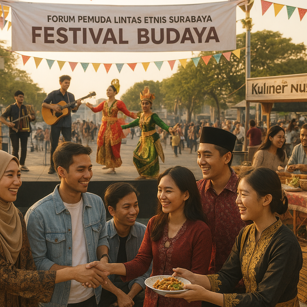 Forum Pemuda Lintas Etnis di Surabaya Gelar Festival Budaya untuk Meredam Stereotip