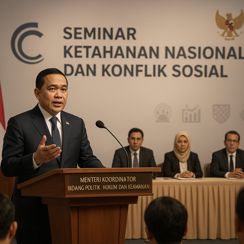Menteri Koordinator Bidang Politik, Hukum, dan Keamanan Menyoroti Pentingnya Pendekatan Multidimensional dalam Menangani Konflik Sosial