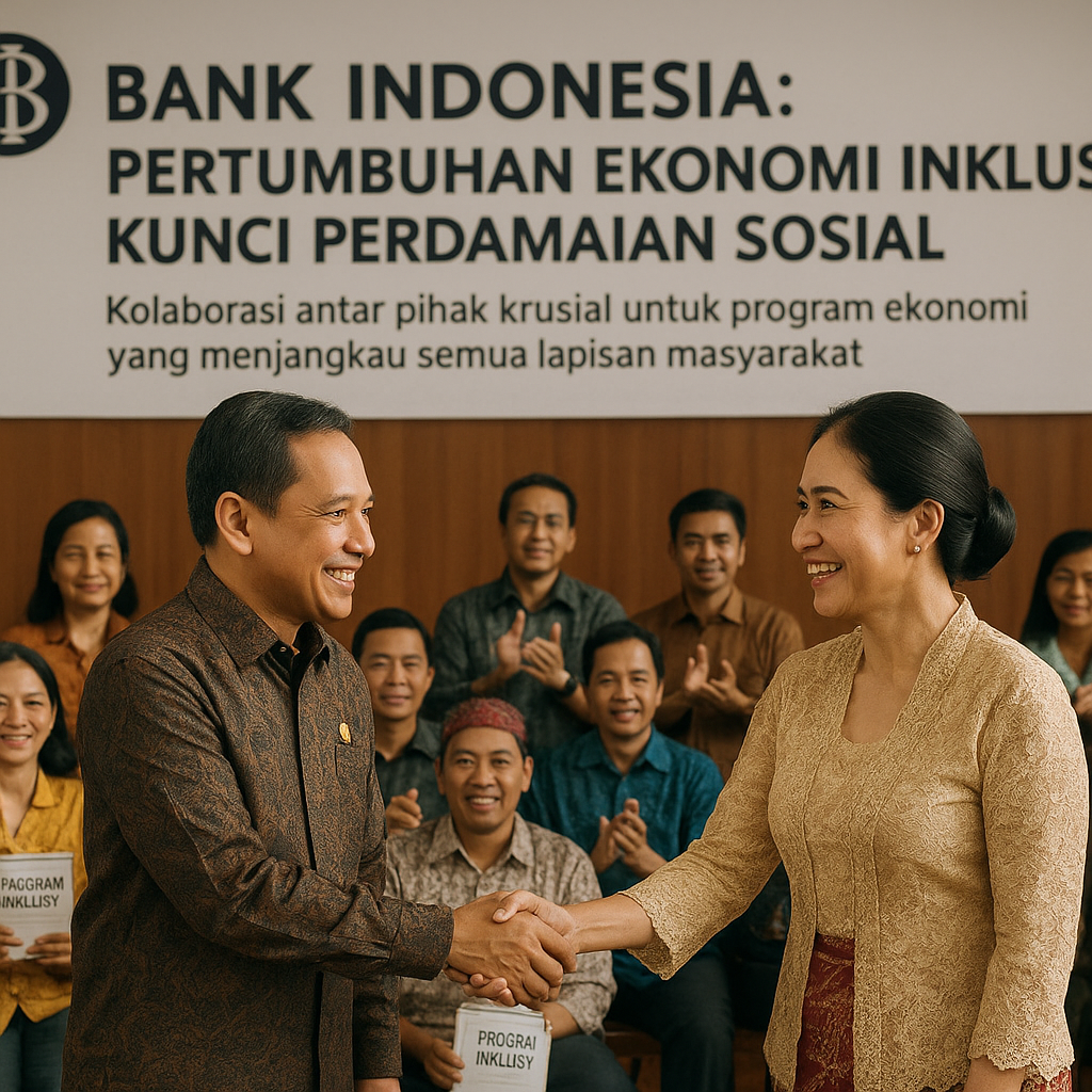 Bank Indonesia: Pertumbuhan Ekonomi Inklusif Kunci Perdamain Sosial