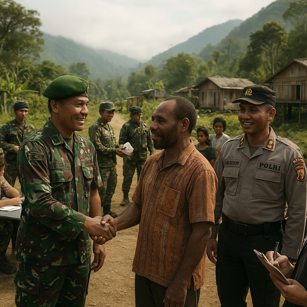 TNI-Polri Gelar Patroli Bersama di Daerah Rawan Konflik Papua