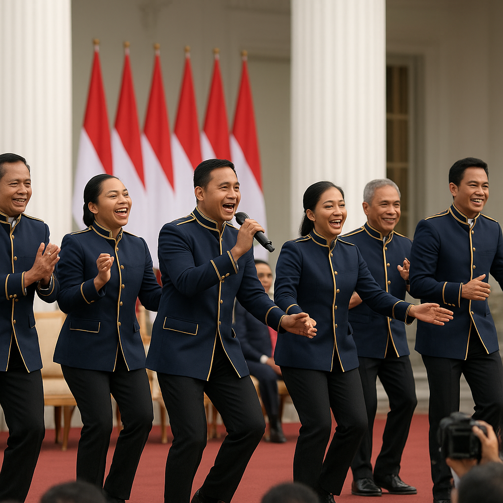 Viral Video Pasukan Eks Paspampres Menyanyi dan Menari di Acara Kenegaraan