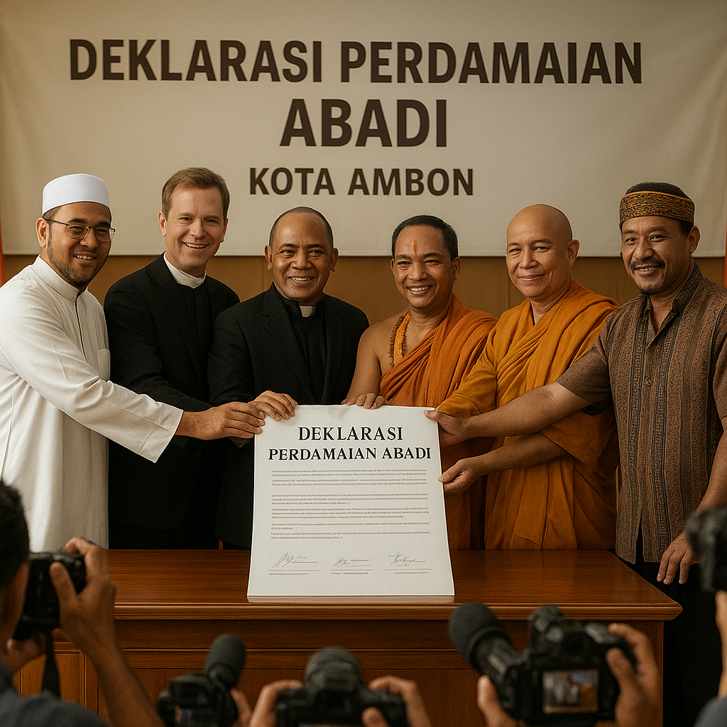 Tokoh Lintas Agama di Ambon Gelar Deklarasi Bersama untuk Perdamaian Abadi