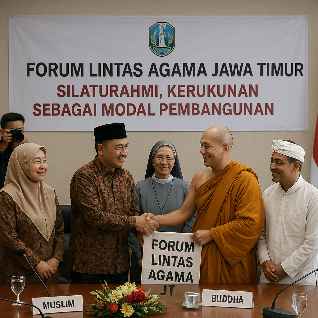 Forum Lintas Agama Jatim Gelar Silaturahmi, Tekankan Kerukunan sebagai Modal Pembangunan