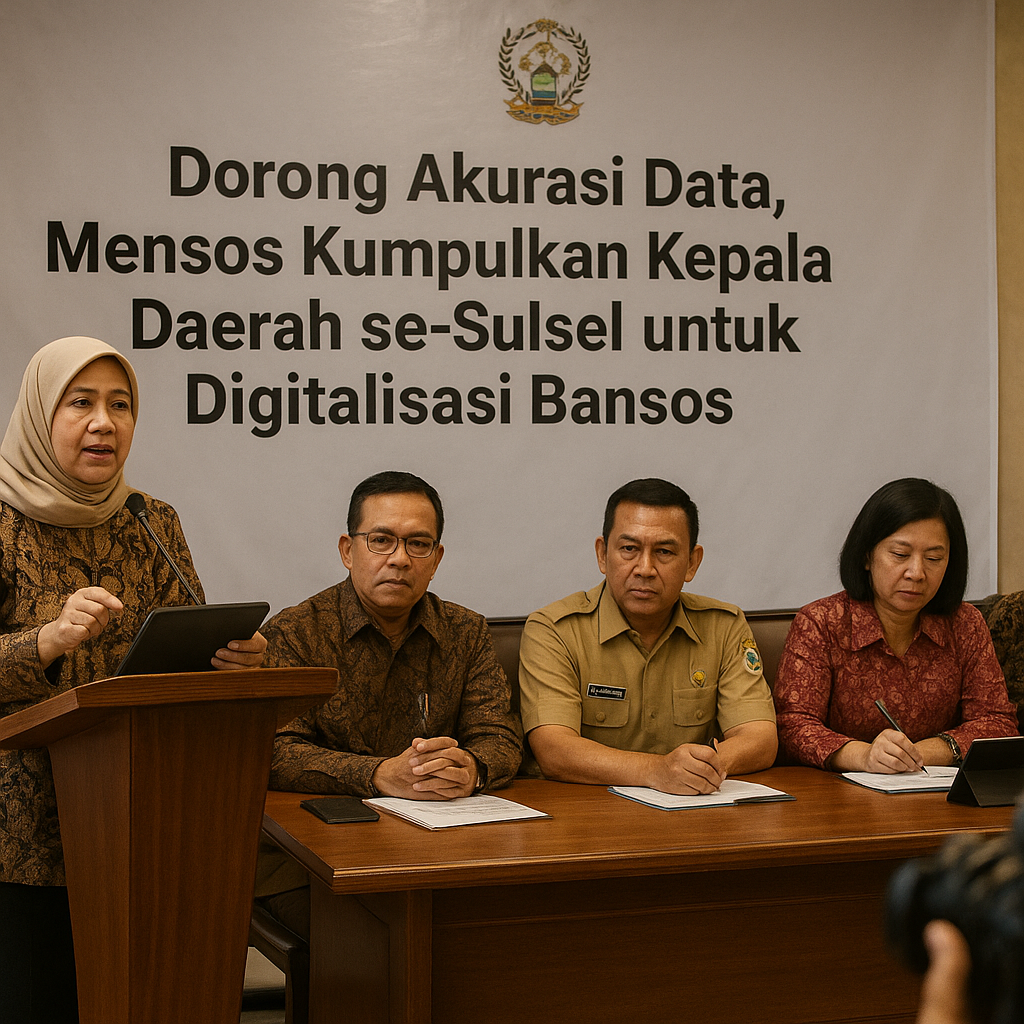 Dorong Akurasi Data, Mensos Kumpulkan Kepala Daerah se-Sulsel untuk Digitalisasi Bansos