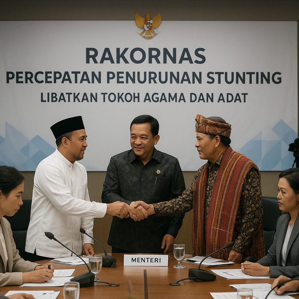 Pemerintah Gelar Rakornas Percepatan Penurunan Stunting, Libatkan Tokoh Agama dan Adat