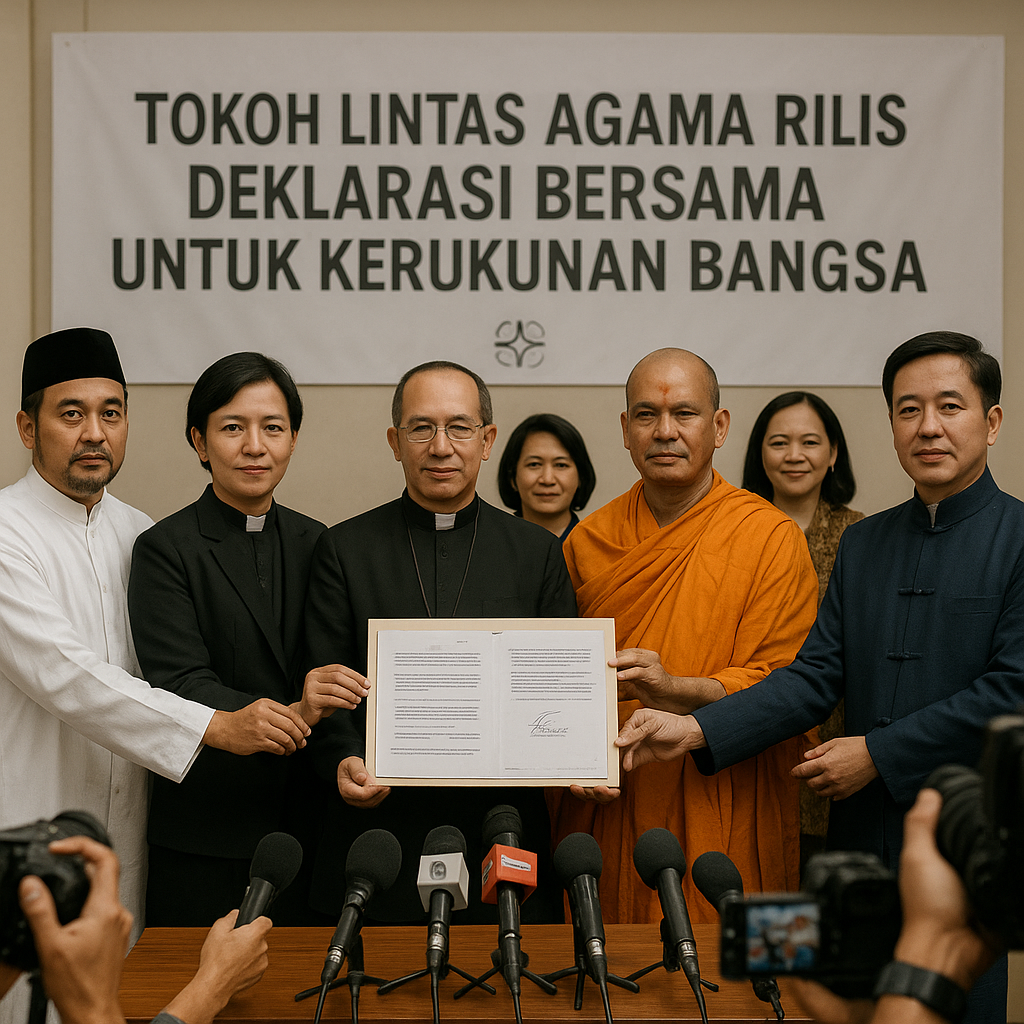 Tokoh Lintas Agama Rilis Deklarasi Bersama untuk Kerukunan Bangsa