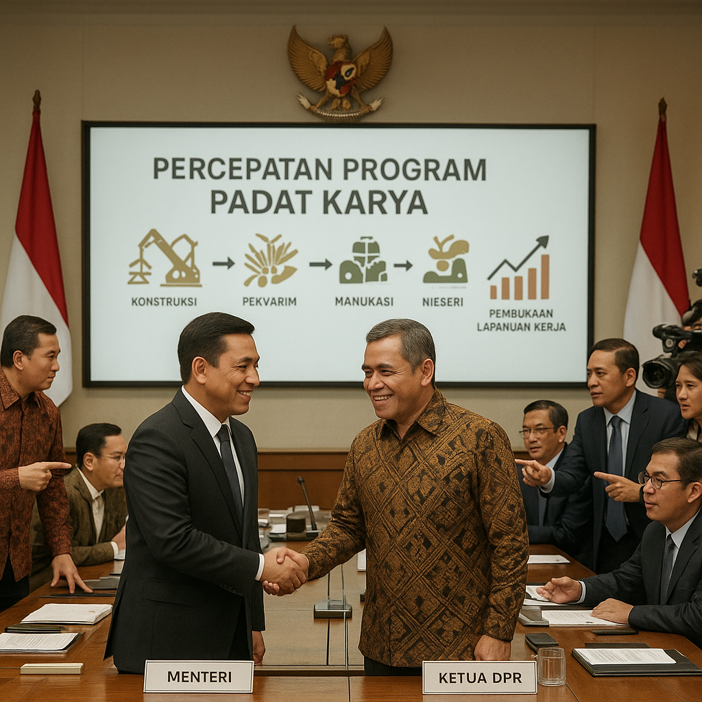 Pemerintah dan DPR Bahas Percepatan Program Padat Karya untuk Tekan Pengangguran