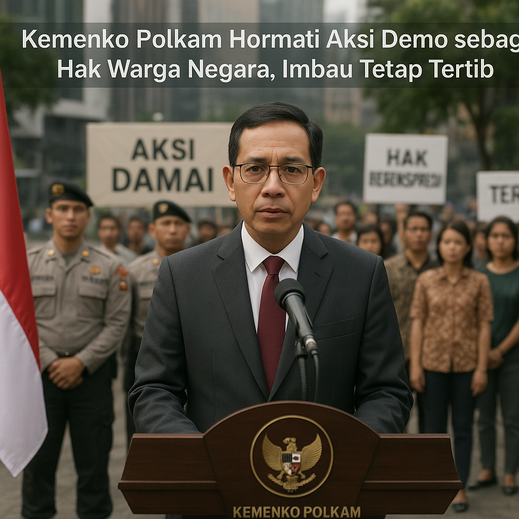 Kemenko Polkam Hormati Aksi Demo sebagai Hak Warga Negara, Imbau Tetap Tertib