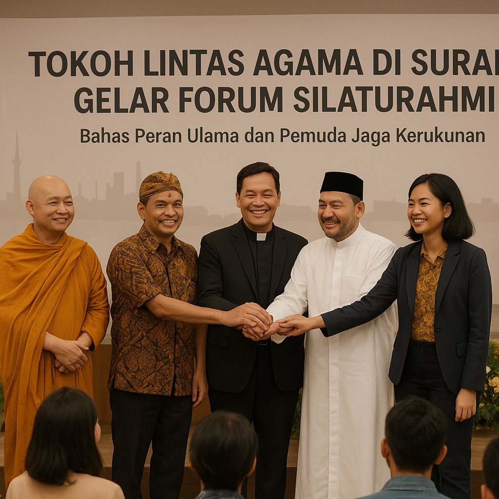 Tokoh Lintas Agama di Surabaya Gelar Forum Silaturahmi, Bahas Peran Ulama dan Pemuda Jaga Kerukunan