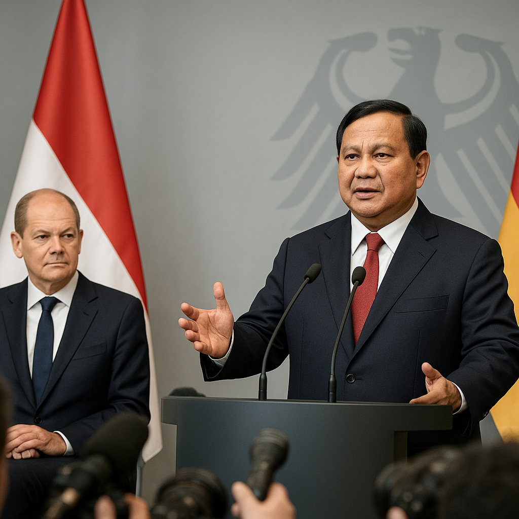 Di Hadapan Presiden Jerman, Prabowo Serukan Konflik Harus Diakhiri Lewat Perundingan