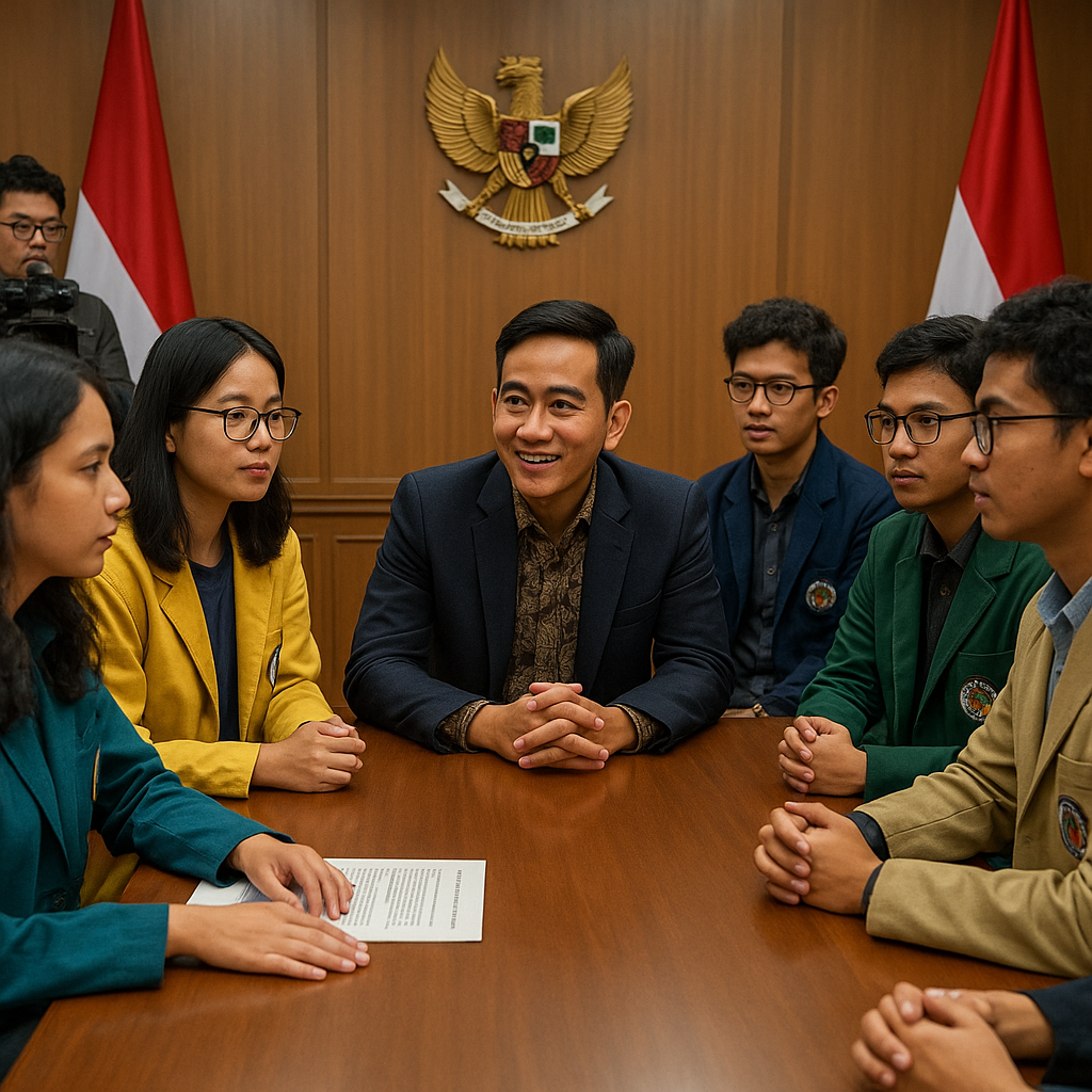 Temui Pendemo, Gibran: Saya Senang Mahasiswa Kritis!