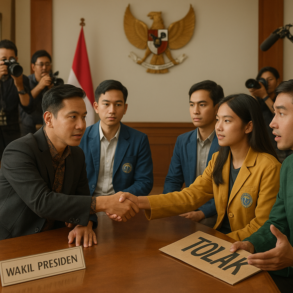 Gibran Janji Benahi Kekurangan Usai Temui Mahasiswa Pendemo