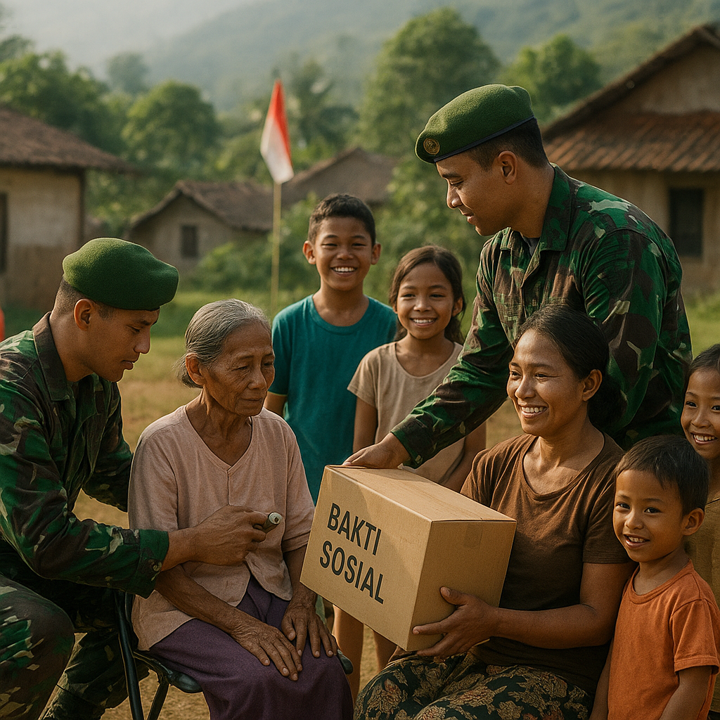 TNI Perkuat Pendekatan Soft Power lewat Program Bakti Sosial di Perbatasan