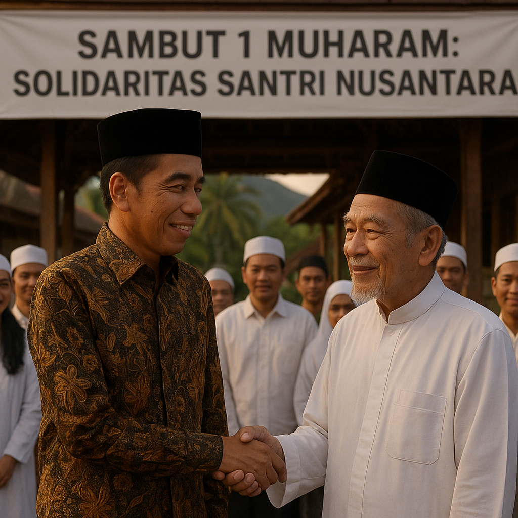 Sambut 1 Muharam, Jokowi dan KH Masyakur Ali Gagaskan "Solidaritas Santri Nusantara" di Banyuwangi