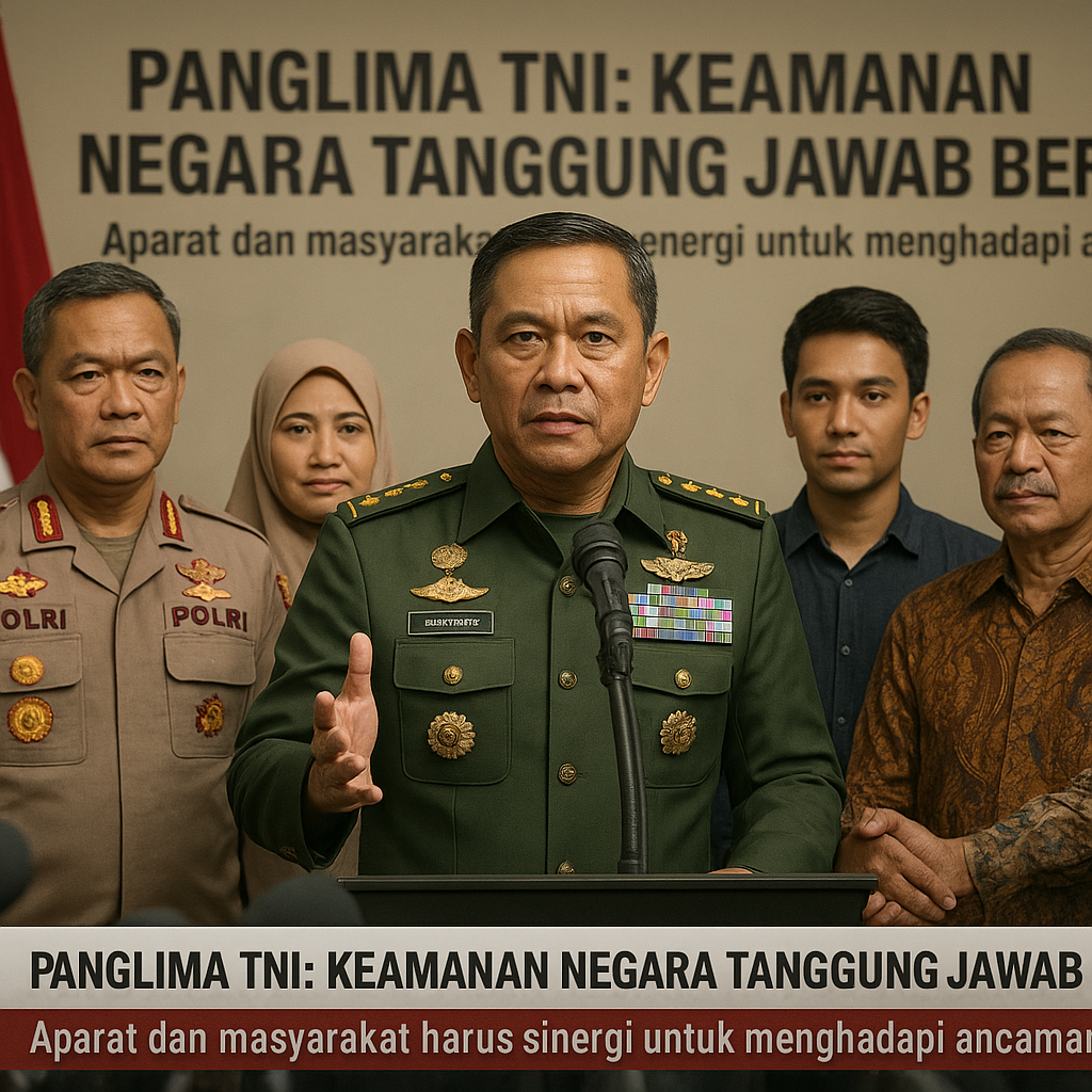 Panglima TNI: Keamanan Negara Tanggung Jawab Bersama, Aparat dan Masyarakat Harus Sinergi