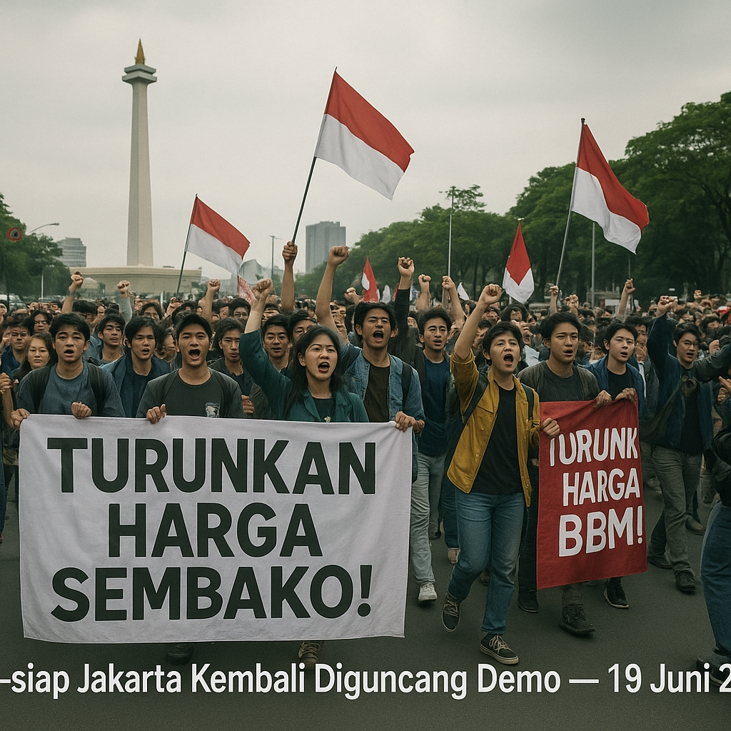 Siap-siap Jakarta Kembali Diguncang Demo Jumat 19 Juni 2026, Isu Besar: Turunkan Harga Sembako!