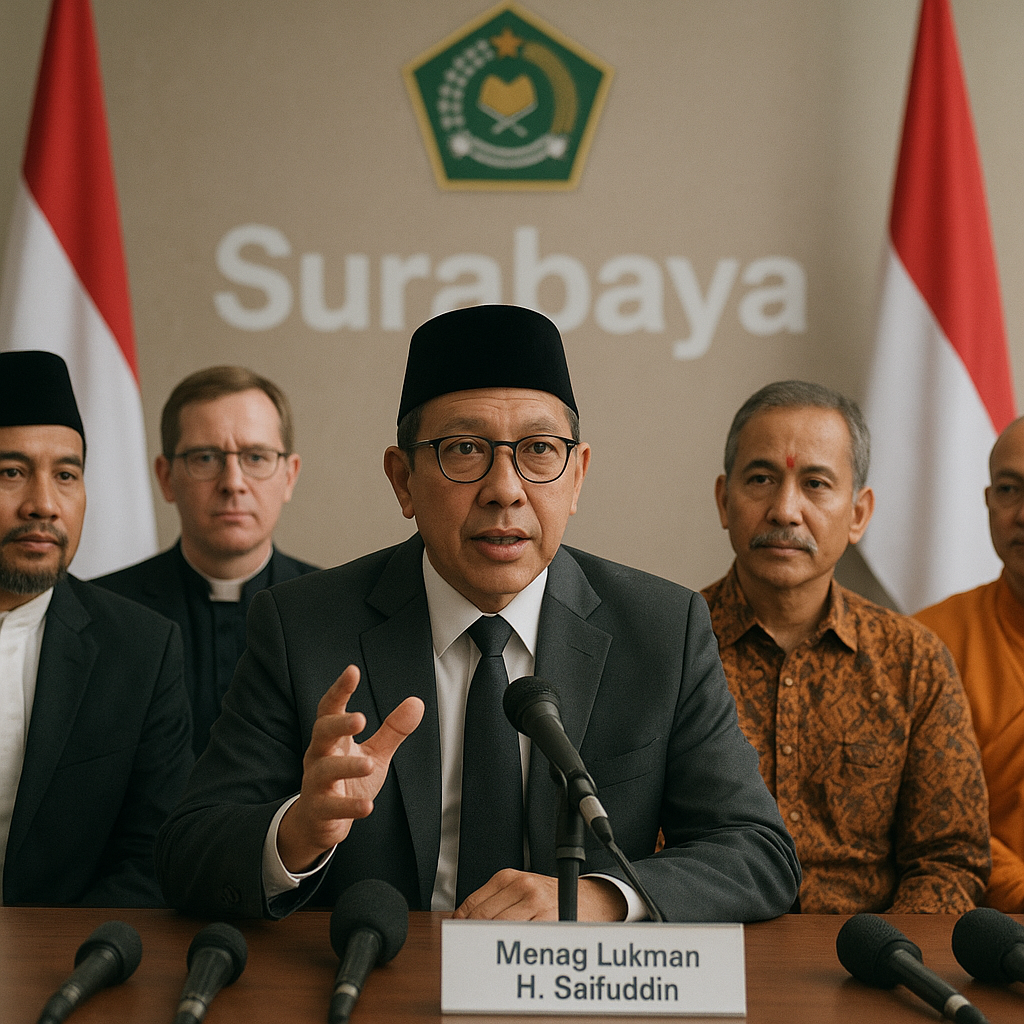 Menag Lukman Hakim Saifuddin Siap Jadi Penengah Dialog Kelompok Agama di Surabaya