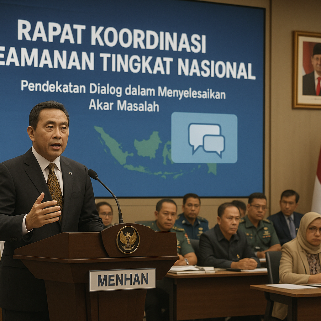 Menhan Buka Rapat Koordinasi Keamanan, Tekankan Dialog dalam Menyelesaikan Akar Masalah