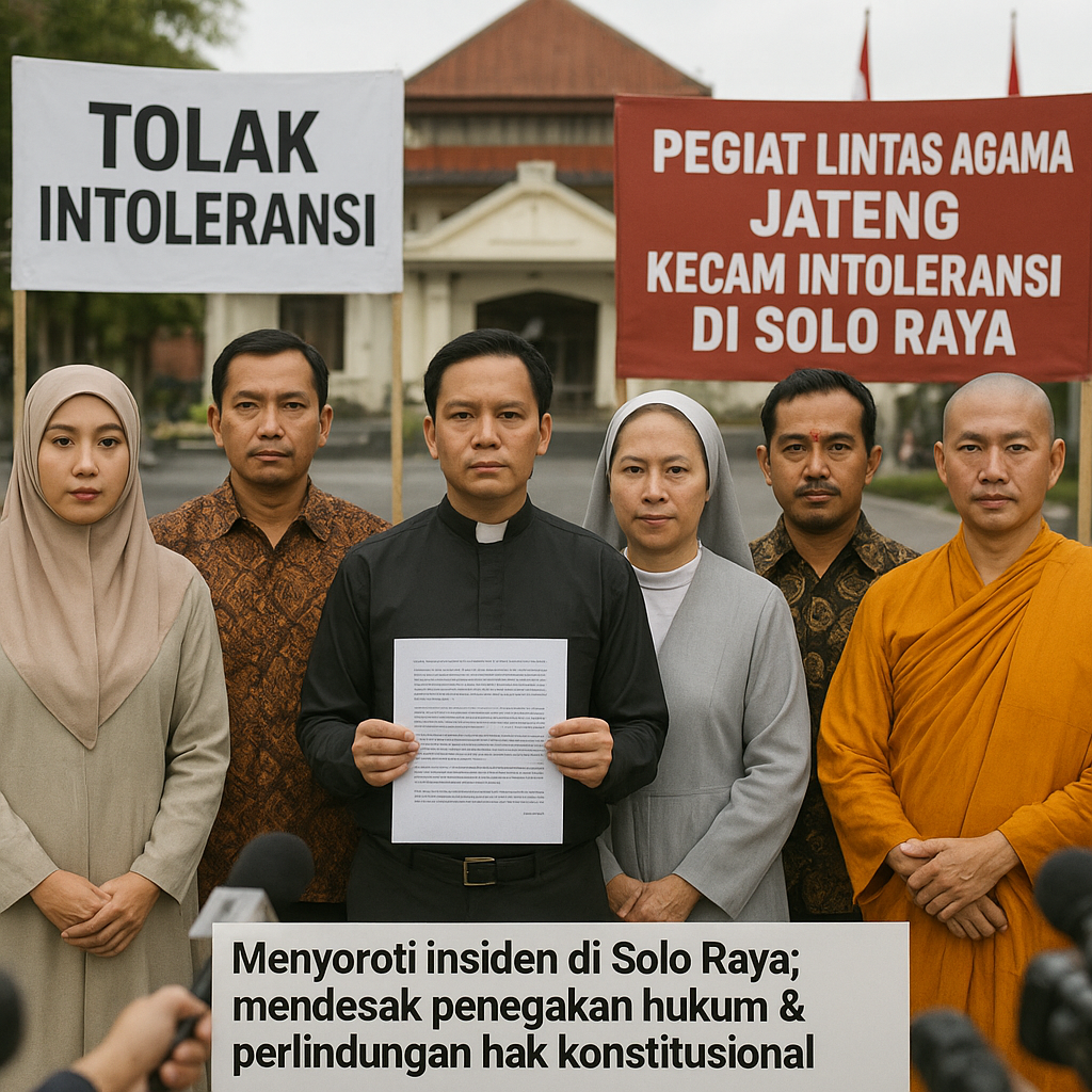 Pegiat Lintas Agama Jateng Kecam Intoleransi di Solo Raya