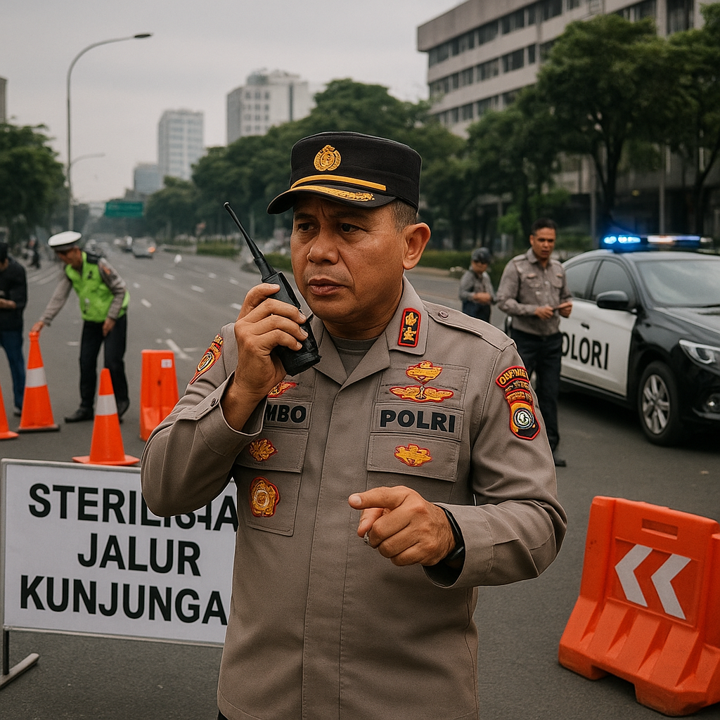 Polda Metro Jaya Sterilisasi Jalur Kunjungan Presiden Jerman