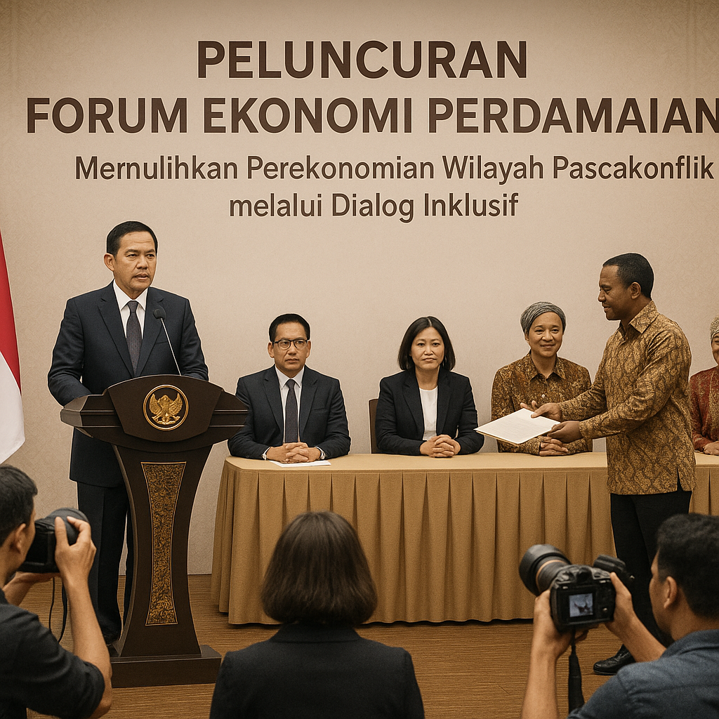 Pemerintah Luncurkan Forum Ekonomi Perdamaian untuk Kembalikan Perekonomian di Wilayah Pasca-Konflik