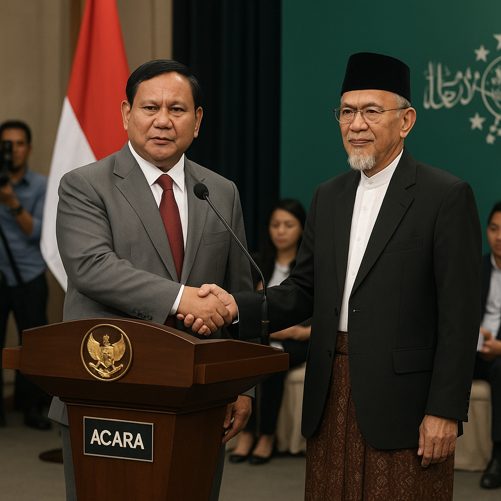 Prabowo Minta Dukungan NU Atasi Kebocoran Kekayaan Negara