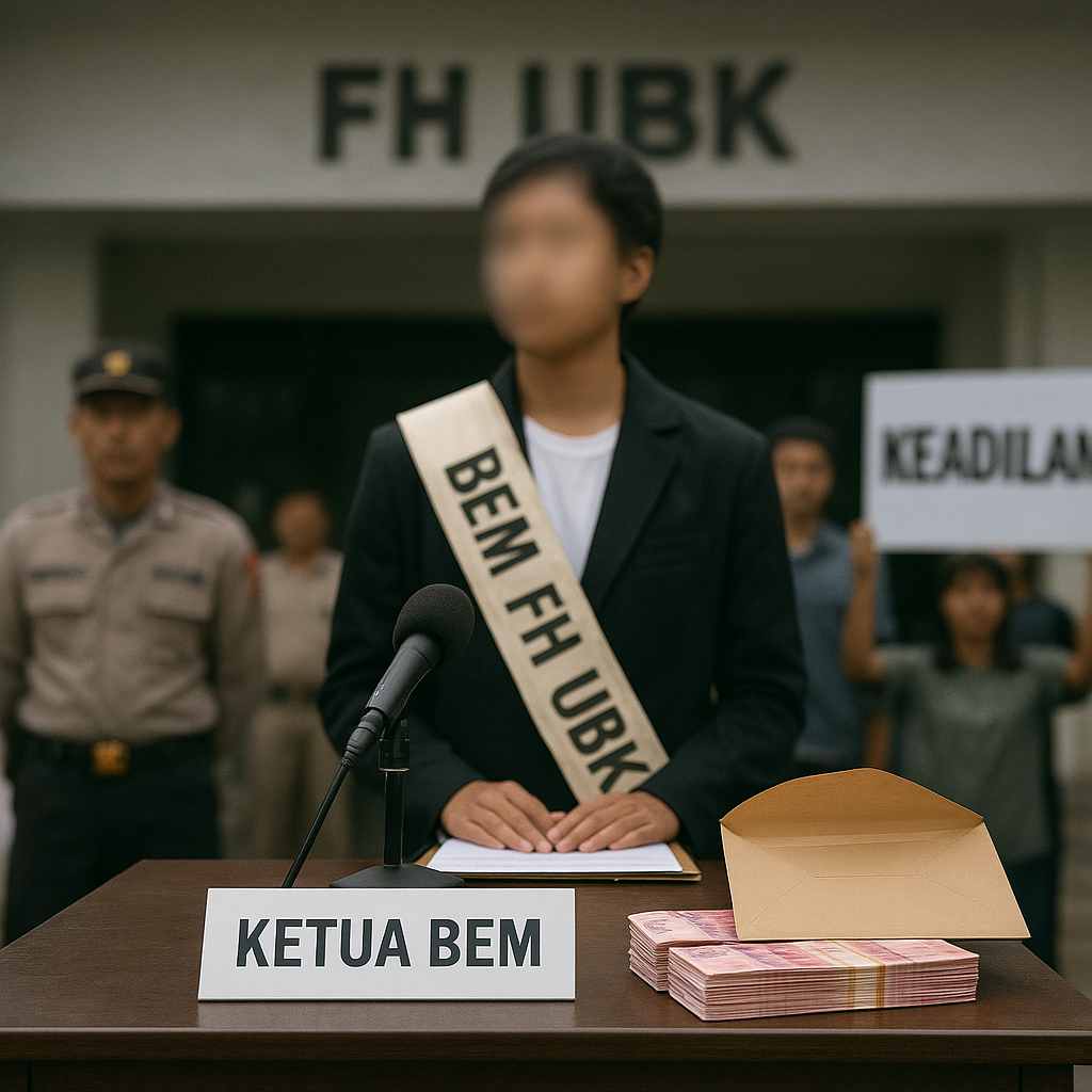 Ketua BEM FH UBK Ngaku Terima Rp 20 Juta Diduga dari Oknum Polisi Sebelum Demo