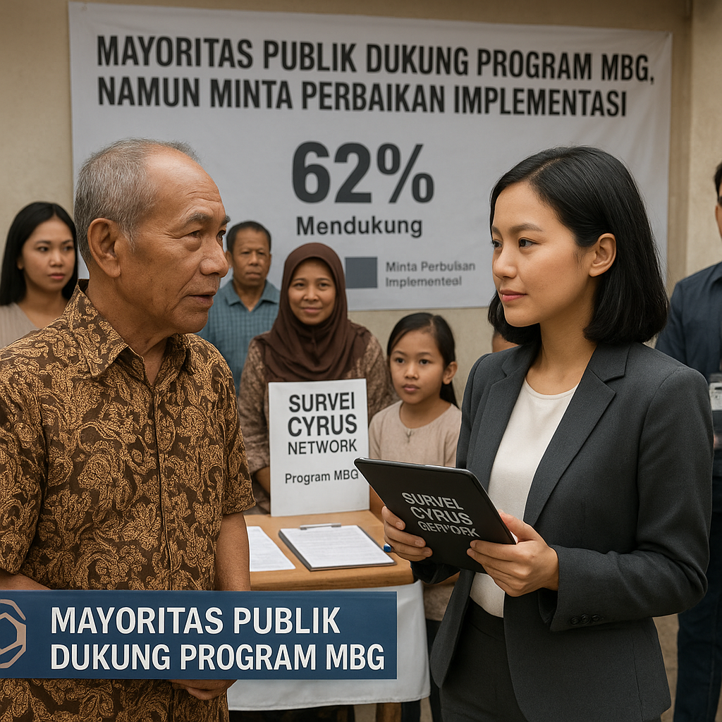 Survei Cyrus Network: Mayoritas Publik Dukung Program MBG, Namun Minta Perbaikan Implementasi