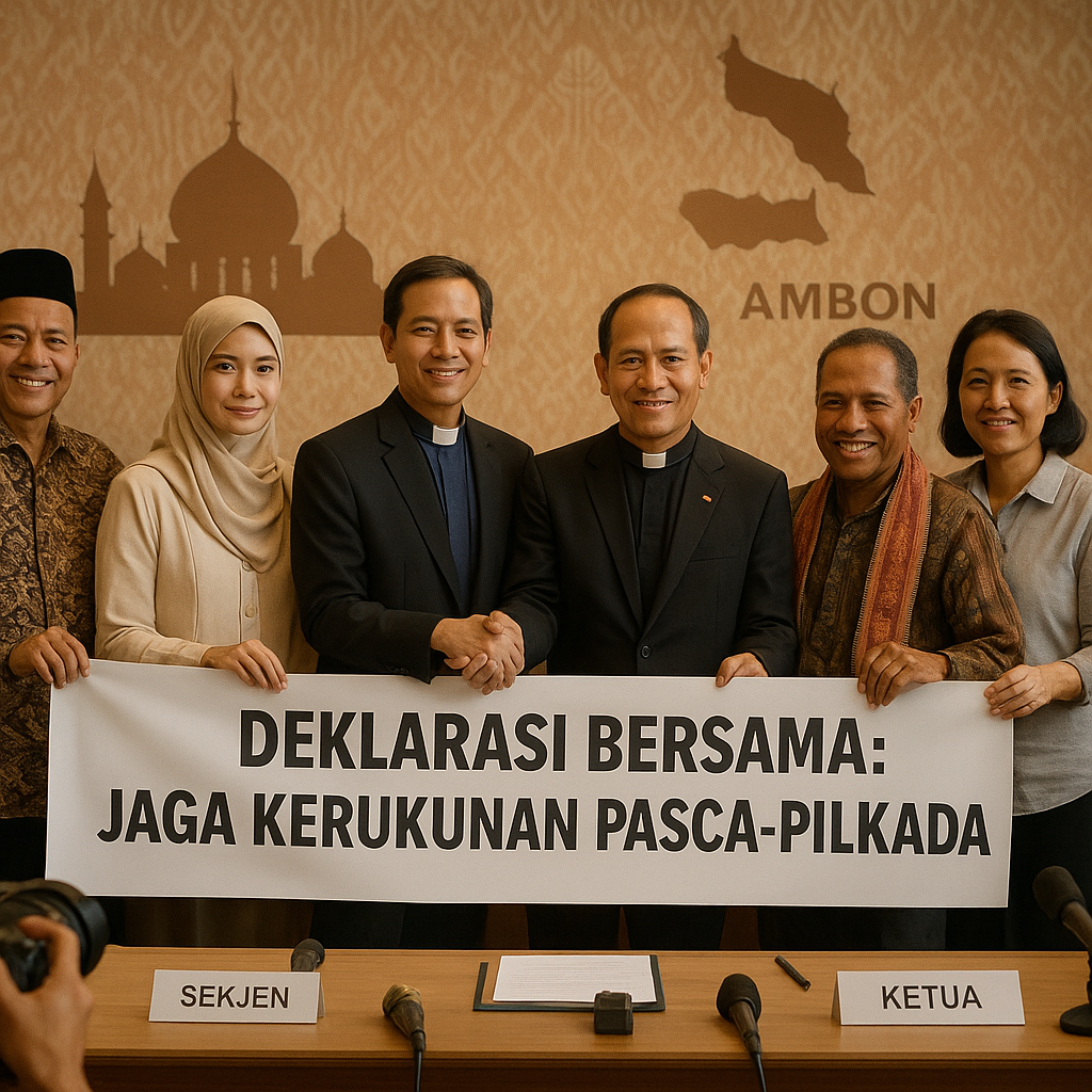 Tokoh Lintas Agama di Ambon Gelar Deklarasi Bersama Jaga Kerukunan Pasca-Pilkada
