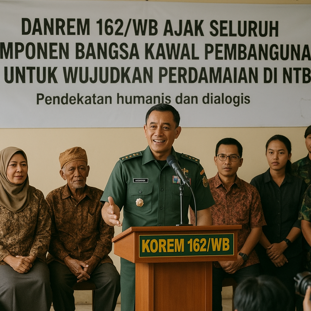 Danrem 162/WB Ajak Seluruh Komponen Bangsa Kawal Pembangunan untuk Wujudkan Perdamaian di NTB