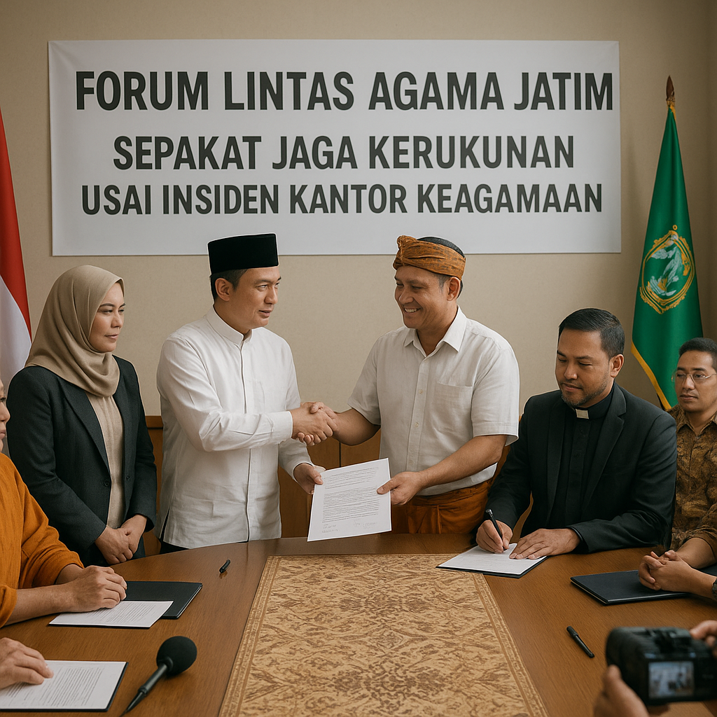 Forum Lintas Agama Jatim Sepakat Jaga Kerukunan Usai Insiden Kantor Keagamaan