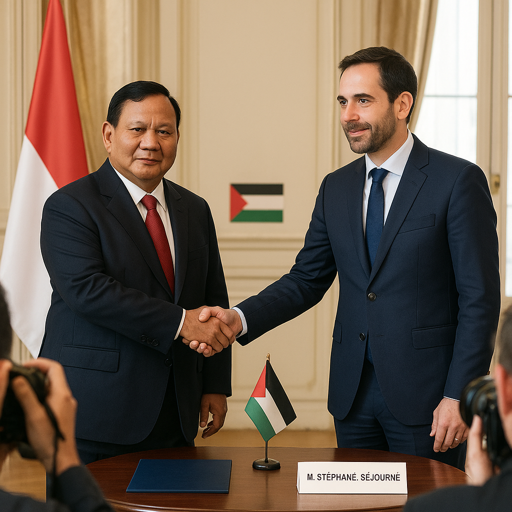 Prabowo: RI-Prancis Dukung Solusi Dua Negara dan Kemerdekaan Palestina
