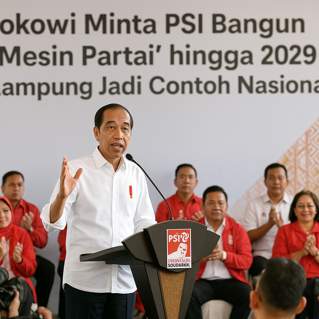 Jokowi Minta PSI Bangun 'Mesin Partai' hingga 2029, Sebut Lampung Jadi Contoh Nasional