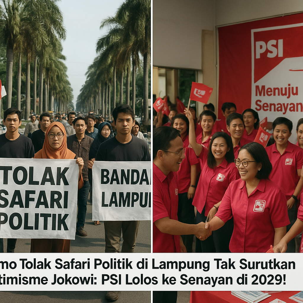 Demo Tolak Safari Politik di Lampung Tak Surutkan Optimisme Jokowi: PSI Lolos ke Senayan di 2029!