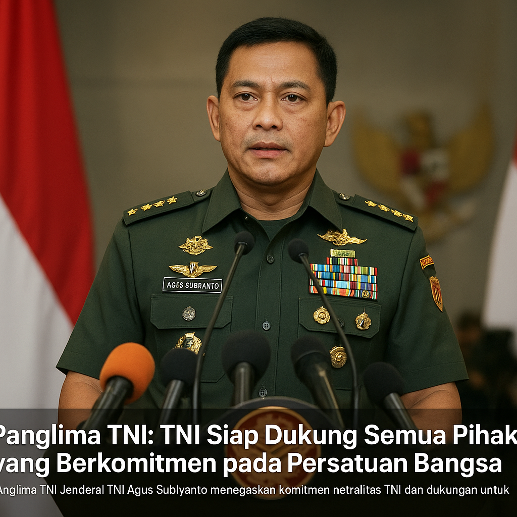 Panglima TNI: TNI Siap Dukung Semua Pihak yang Berkomitmen pada Persatuan Bangsa