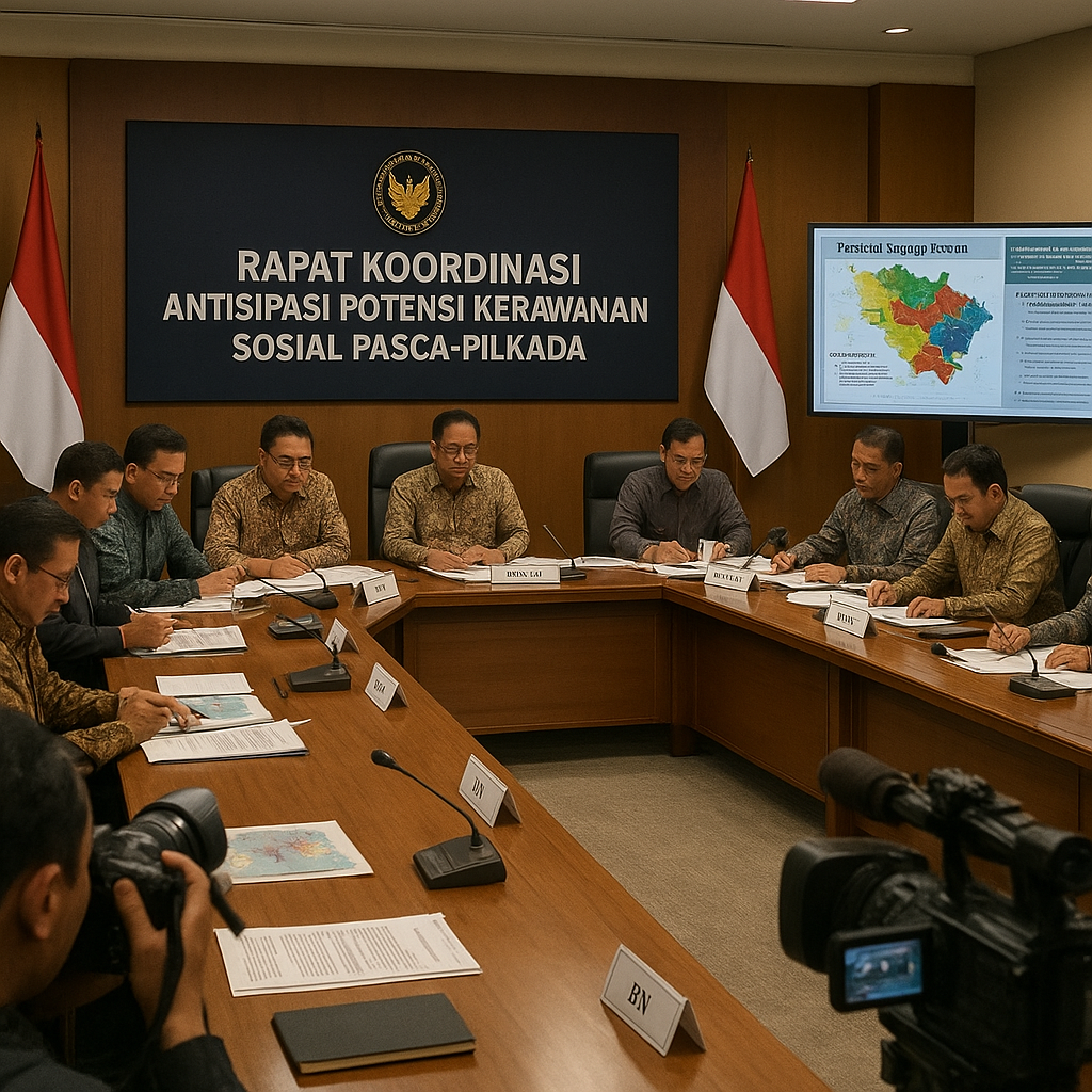 Kemenko Polhukam Gelar Rapat Koordinasi Antisipasi Potensi Kerawanan Sosial Pasca-Pilkada