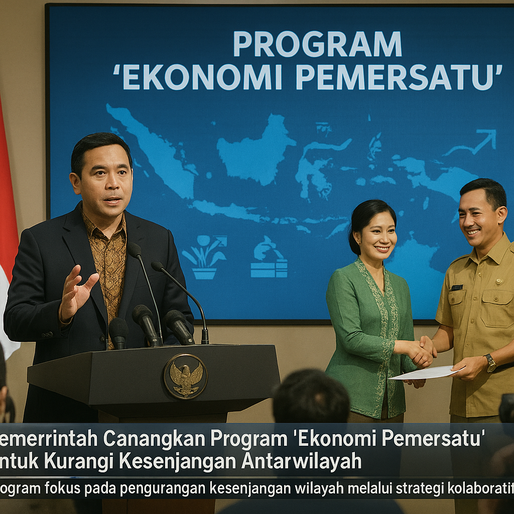 Pemerintah Canangkan Program 'Ekonomi Pemersatu' untuk Kurangi Kesenjangan Antarwilayah