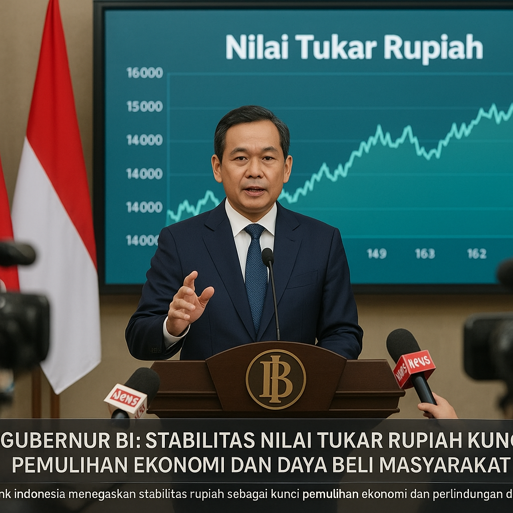 Gubernur BI: Stabilitas Nilai Tukar Rupiah Kunci Pemulihan Ekonomi dan Daya Beli Masyarakat