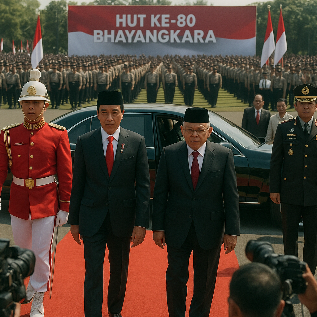 Presiden dan Wapres Tiba di Lokasi Upacara HUT ke-80 Bhayangkara