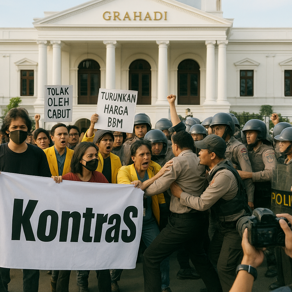 KontraS Surabaya Temukan Dugaan Massa Bayaran Picu Kericuhan Demo di Grahadi