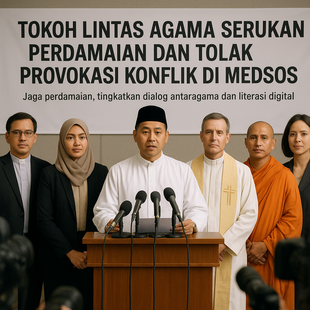 Tokoh Lintas Agama Serukan Perdamaian dan Tolak Provokasi Konflik di Medsos